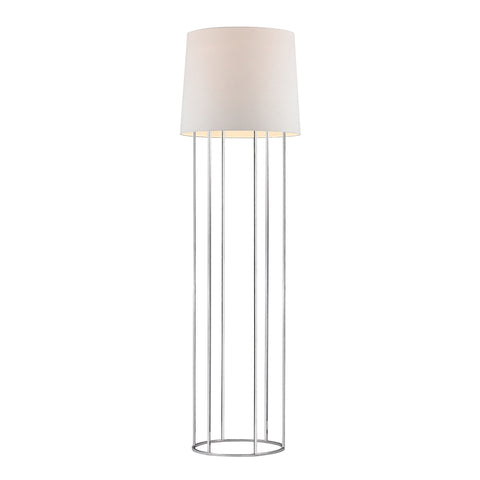 Barrel Frame Floor Lamp in Polished Nickel