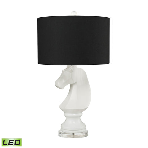 Knight LED Table Lamp in Gloss White