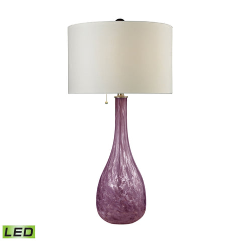Blown Glass LED Table Lamp in Radiant OrChid