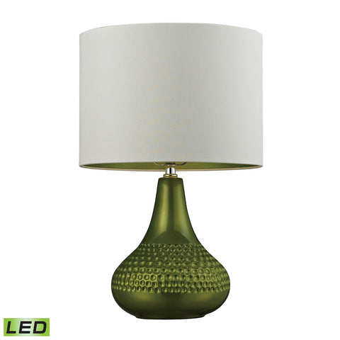 Ceramic LED Table Lamp in Bright Green