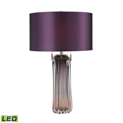 Ferrara Free Blown Glass LED Table Lamp in Purple
