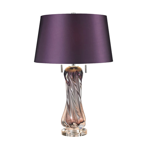 Vergato Free Blown Glass Table Lamp in Purple