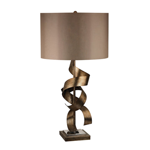 Allen Metal Sculpture Table Lamp in Roxford Gold
