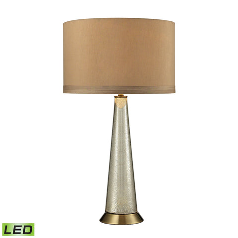 Middlebury Antique Mercury Glass LED Table Lamp in Aged Brass