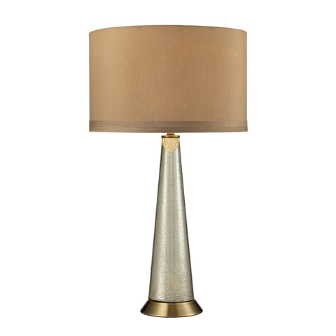 Middlebury Antique Mercury Glass Table Lamp in Aged Brass