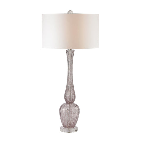 Swirl Glass Table Lamp in Radiant OrChid Glass