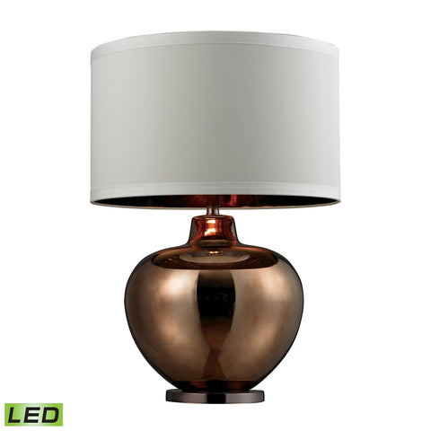 Oversized Blown Glass LED Table Lamp in Bronze Plated Finish