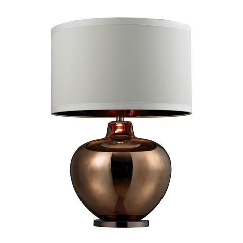 Oversized Blown Glass Table Lamp in Bronze Plated Finish
