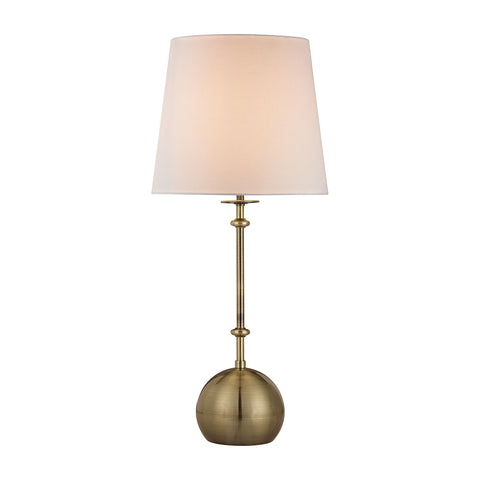 Orb Base Table Lamp In Antique Brass