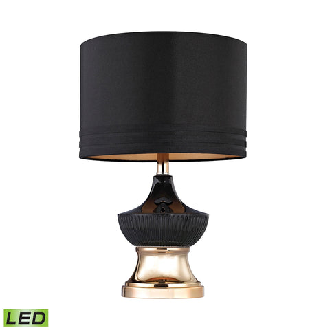 Black Ribbed LED Genie Lamp