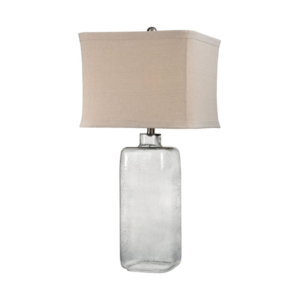 Hammered Grey Glass Lamp