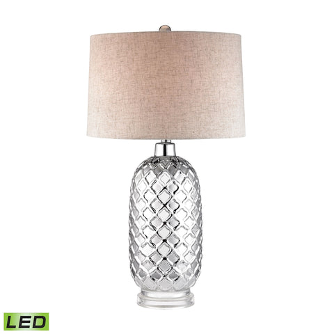 Chrome Quatrefoil LED Lamp
