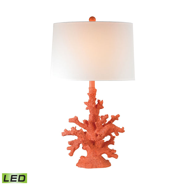 Coral LED Table Lamp In Orange
