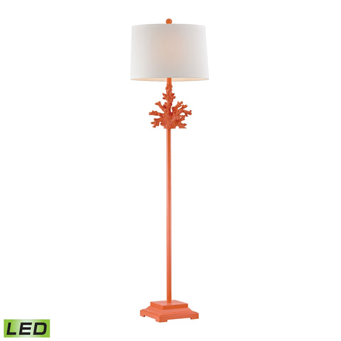 Coral LED Floor Lamp In Orange