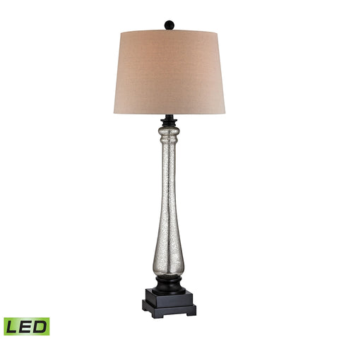 Mercury Glass Column LED Lamp