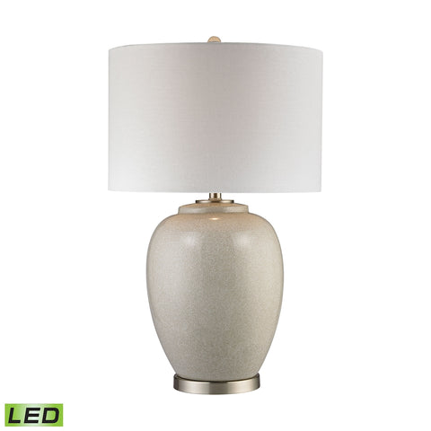 Grey Crackle Globe LED Lamp