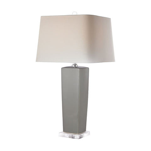 Tapered Grey Ceramic Lamp