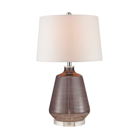 Grey Smoked Glass Lamp