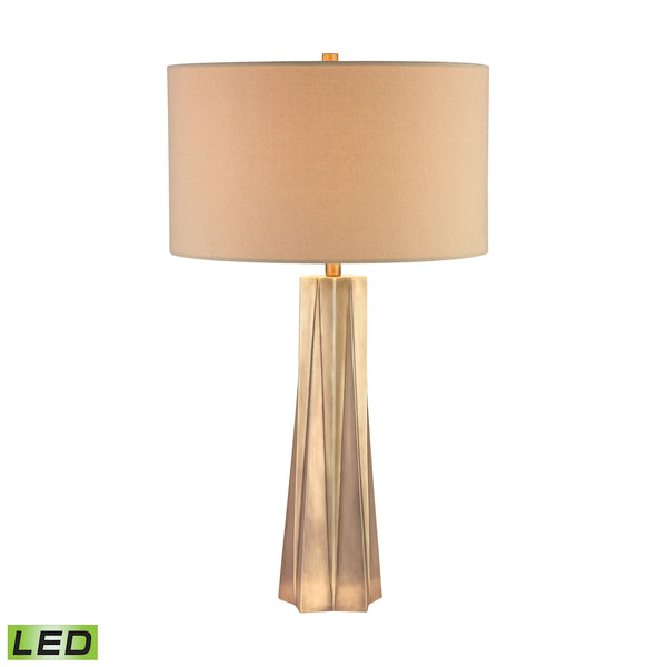 Origami LED Lamp In Antique Brass