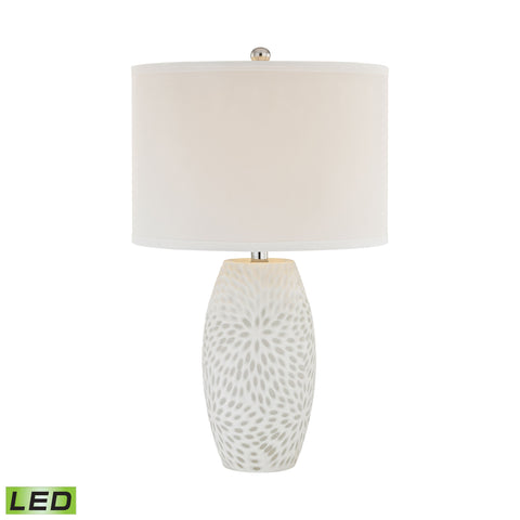 Farrah 1 Light LED Table Lamp In White