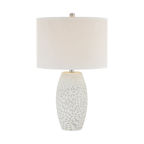Farrah 1 Light Table Lamp In White