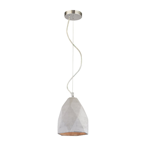 Tsar 1 Light Pendant In Polished Concrete
