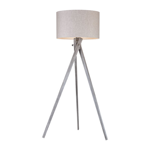 Whistler 1 Light Floor Lamp In Black Ash