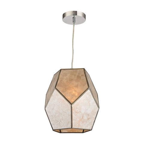 Therese 1 Light Pendant In Natural Silver And Gold