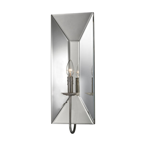 Bureau 1 Light Wall Sconce In Silver Leaf