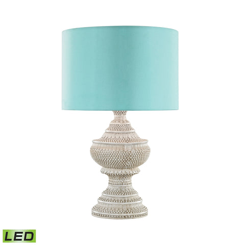 Kokopo Outdoor LED Table Lamp With Sea Green Shade