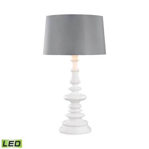 Corsage Outdoor LED Table Lamp With Silver Shade