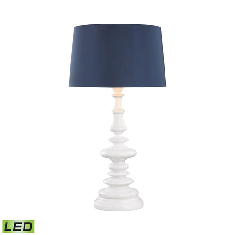 Corsage Outdoor LED Table Lamp With Navy Blue Shade