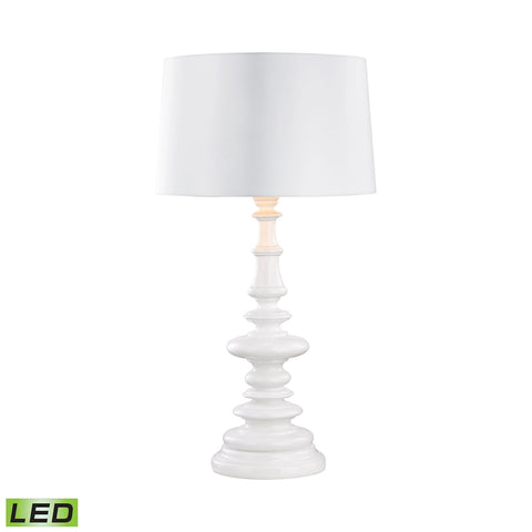 Corsage Outdoor LED Table Lamp With White Shade