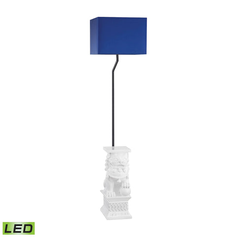 Wei Shi Outdoor LED Floor Lamp With Navy Blue Shade