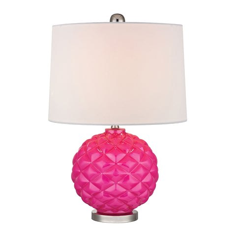 Pink Pop Glass Accent Lamp in Hot Pink