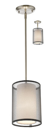Z-Lite Sedona 1 Light Convertible Mini Pendant 192-6BK-C