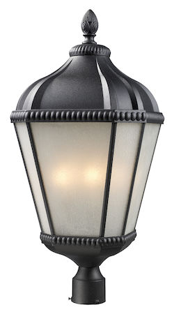 Z-Lite Waverly Outdoor Post Light 513PHB-BK