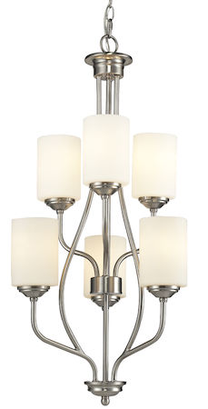 Z-Lite Cardinal 6 Light Chandelier 434-6-BN