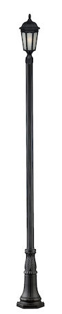 Z-Lite Newport 1 Light Outdoor Post Light 508PHB-518P-BK