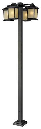 Z-Lite Holbrook 4 Head Outdoor Post 507-4-536P-ORB