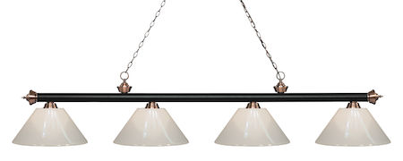 Z-Lite Riviera 4 Light Island/Billiard Light 200-4MB+AC-PWH