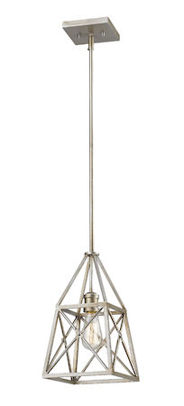 Z-Lite Tressle 1 Light Mini Pendant 447MP-AS