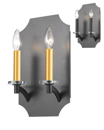 Z-Lite Zander 2 Light Wall Sconce 6008-2S-BRZ