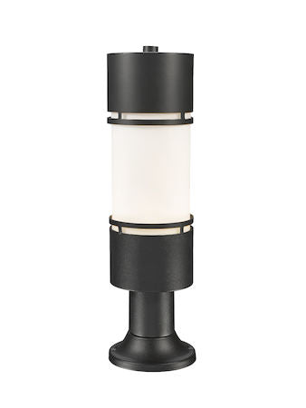 Z-Lite Luminata Outdoor LED Post Mount Light with Pier Mount 560PHB-553PM-BK-LED