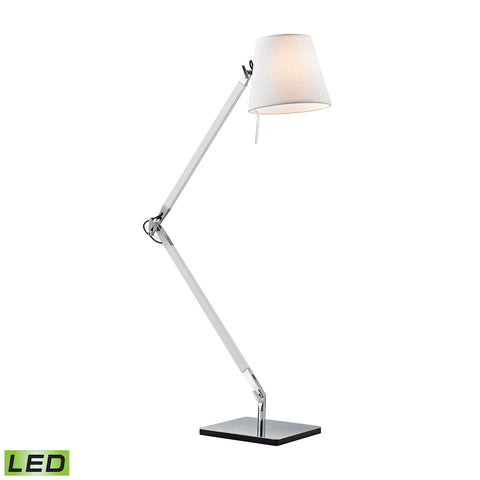 Chapeau LED Desk Lamp In Chrome And White