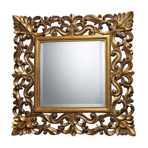 Barrets Mirror In Antique Gold Leaf And Gloss Gold