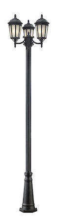 Z-Lite Newport 3 Light Outdoor Post Light 508MP3-519P-BK