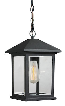 Z-Lite Portland 1 Light Outdoor Chain Light 531CHM-BK