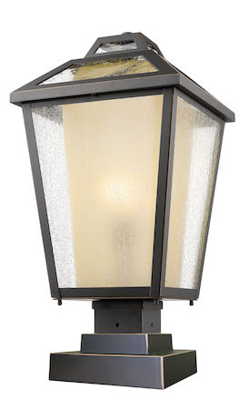 Z-Lite Memphis Outdoor 1 Light Outdoor Pier Mount Light 532PHBS-SQPM-ORB