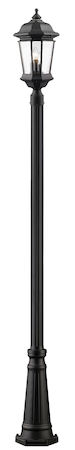 Z-Lite Melbourne 3 Light Outdoor Post Light 540PHB-519P-BK